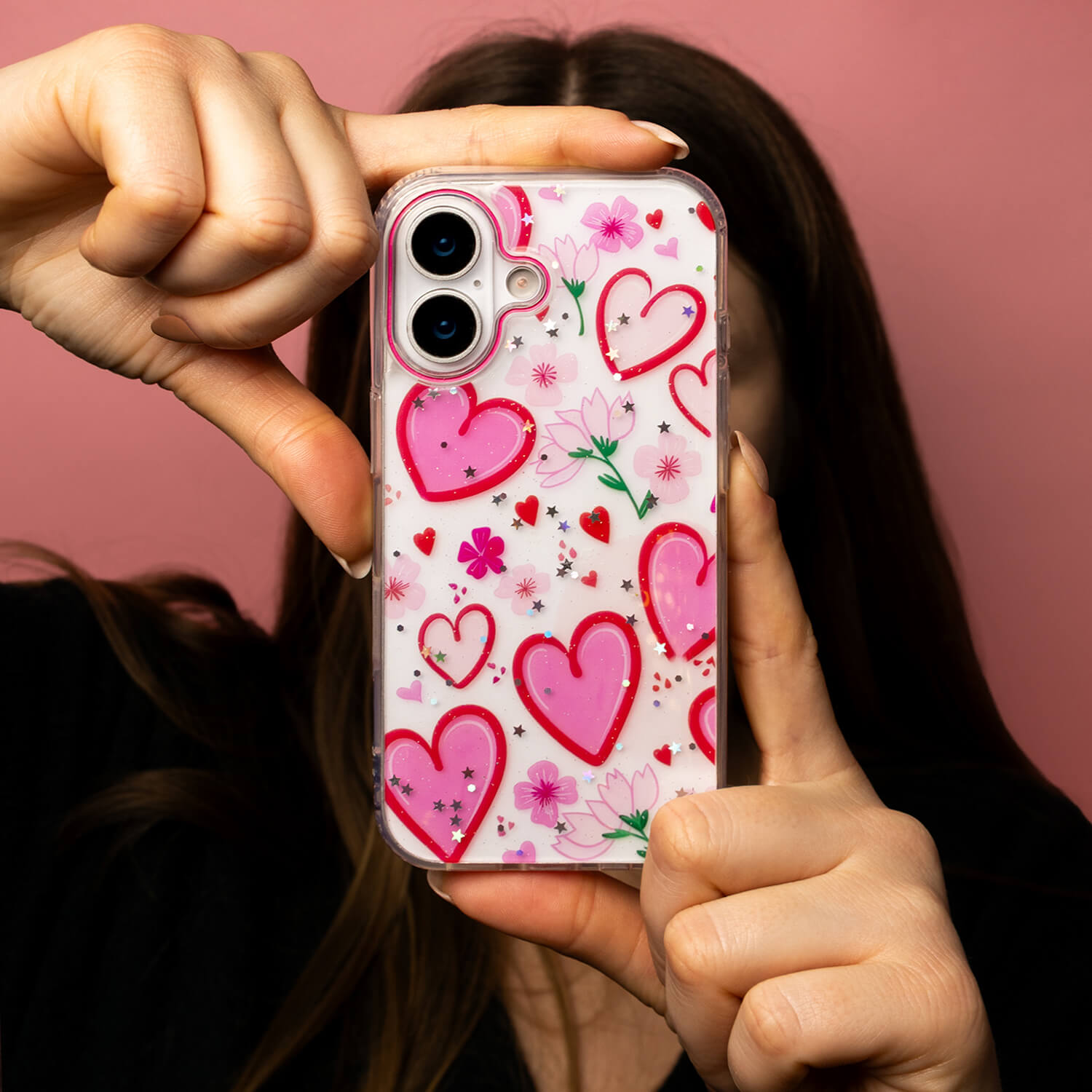 pink heart cover